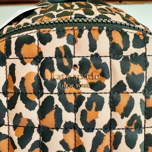 KATE SPADE NEW YORK SPOTTED LEOPARD CAMDEN LARGE QUILTED BACKPACK UNISEX $399 main image 12